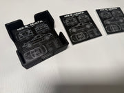 Mazda MX-5 / Miata Blueprint Ceramic Coaster Set – NA NB NC ND – Set of 4 with Holder