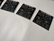Mazda MX-5 / Miata Blueprint Ceramic Coaster Set – NA NB NC ND – Set of 4 with Holder
